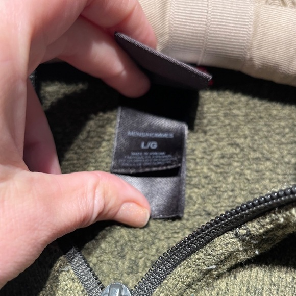 The North Face Quarter Zip Pullover Fleece Sweater Green Sz LG - Picture 5 of 11